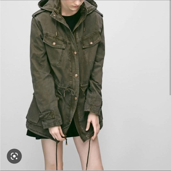 Aritzia Talula Trooper Army Green Utility Jacket - Picture 1 of 8